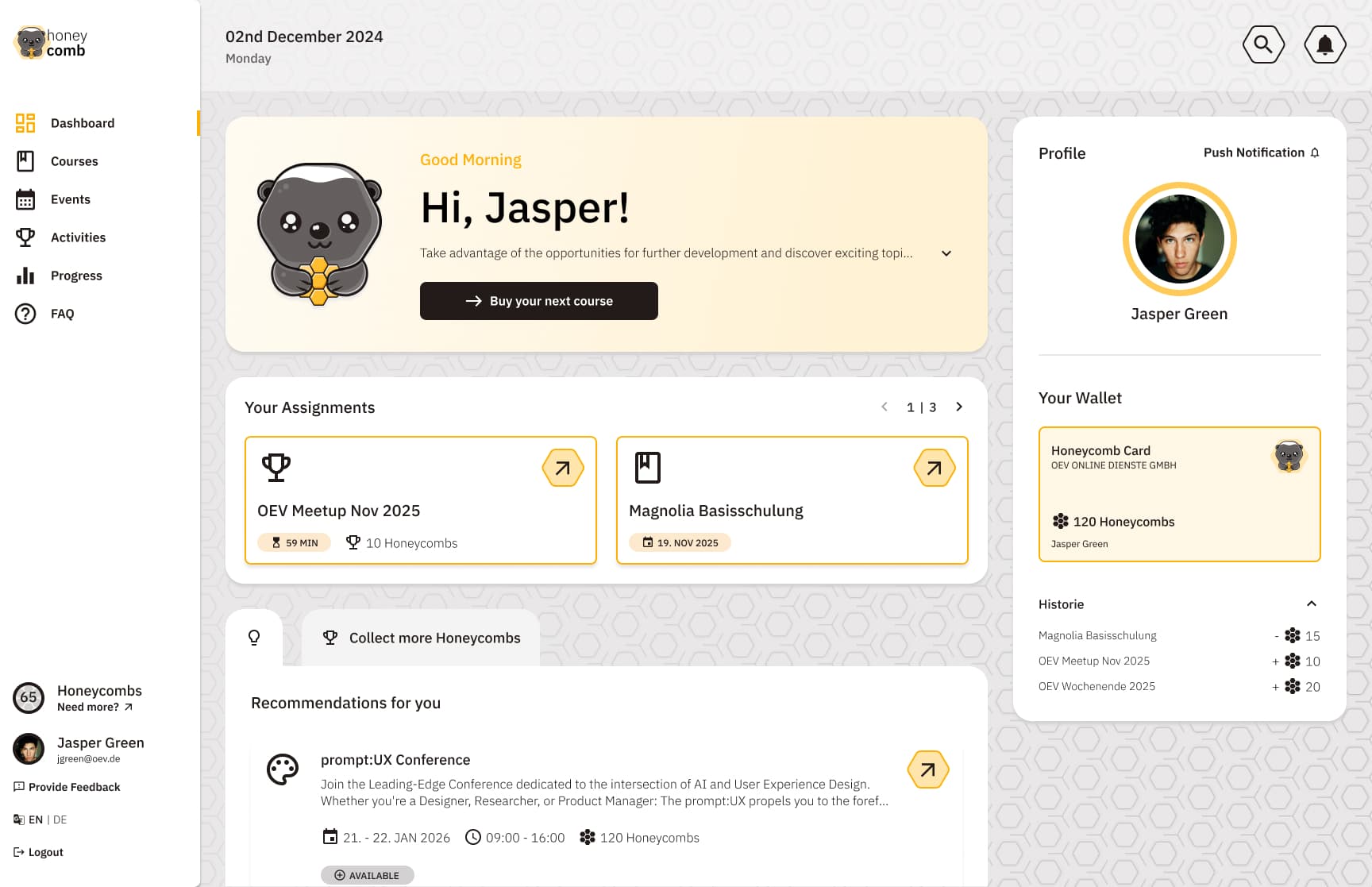 Honeycomb Produktvorschau