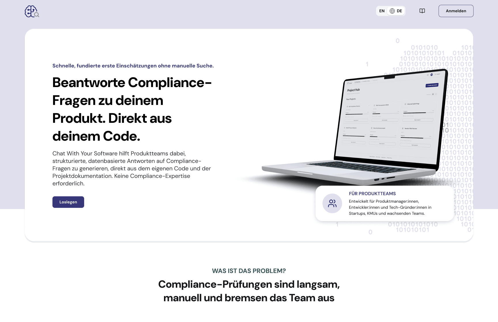 Chat with your software – Produkt Hero-Bild
