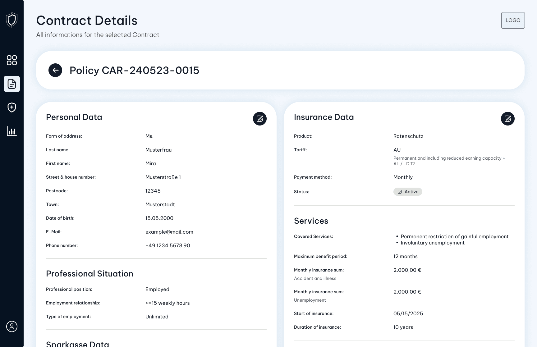 Screenshot: Detailansicht