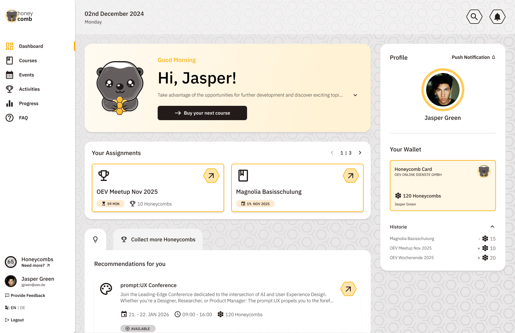 OEV-HoneyComb Produktvorschau